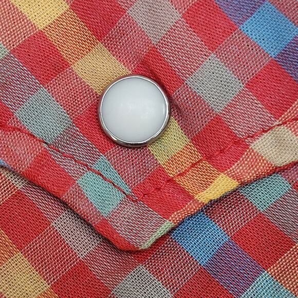 Vintage 80s Wrangler Cropped Snap Shirt Womens Large 22x15 - Picture 9 of 9